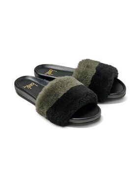 NEW Beek Gallito Mas Genuine Shearling Slide Sandals Plush Comfort Womens 8